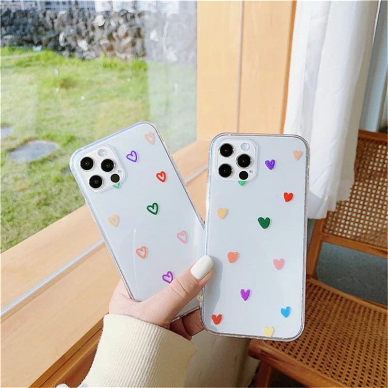 For iPhone 11 Pro Max 12 7 8 Plus Transparent Cartoon Love Heart Floral Fundas Phone Case For iPhone 12 Mini XS Max X XR SE 2020
For iPhone 11 Pro Max 12 7 8 Plus Transparent Cartoon Love Heart Floral Fundas Phone Case For iPhone 12 Mini XS Max X XR SE 2020