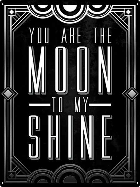 Жестяной знак Луна для моих сияющих напитков
Жестяной знак Луна для моих сияющих напитков