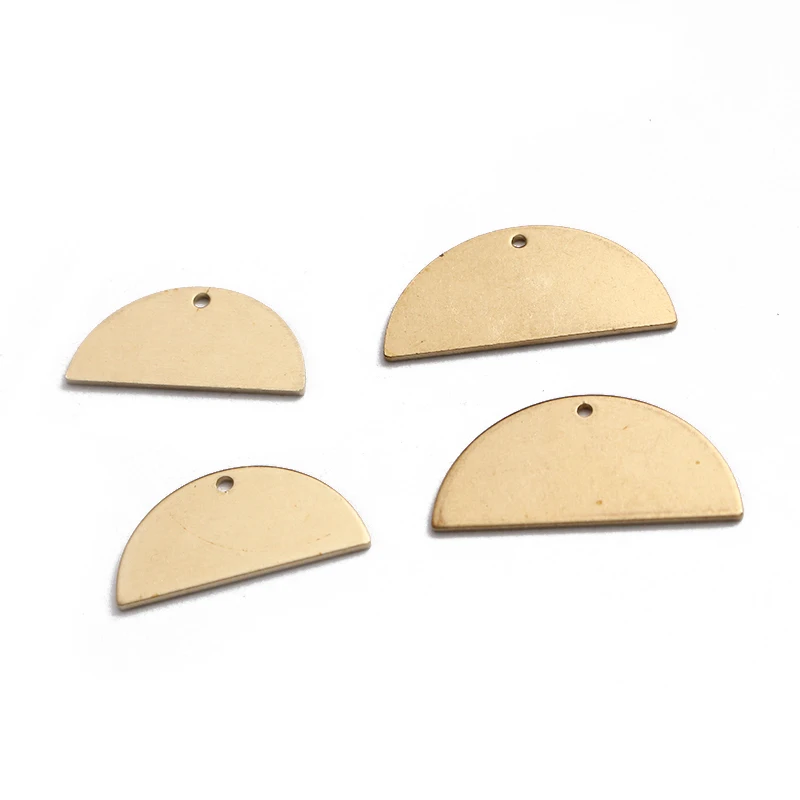 20pcs Raw Brass Semicircle Half Round Stamping Blank Charm Pendant For Handmade Earrings Charm Jewelry Findings Making
20pcs Raw Brass Semicircle Half Round Stamping Blank Charm Pendant For Handmade Earrings Charm Jewelry Findings Making