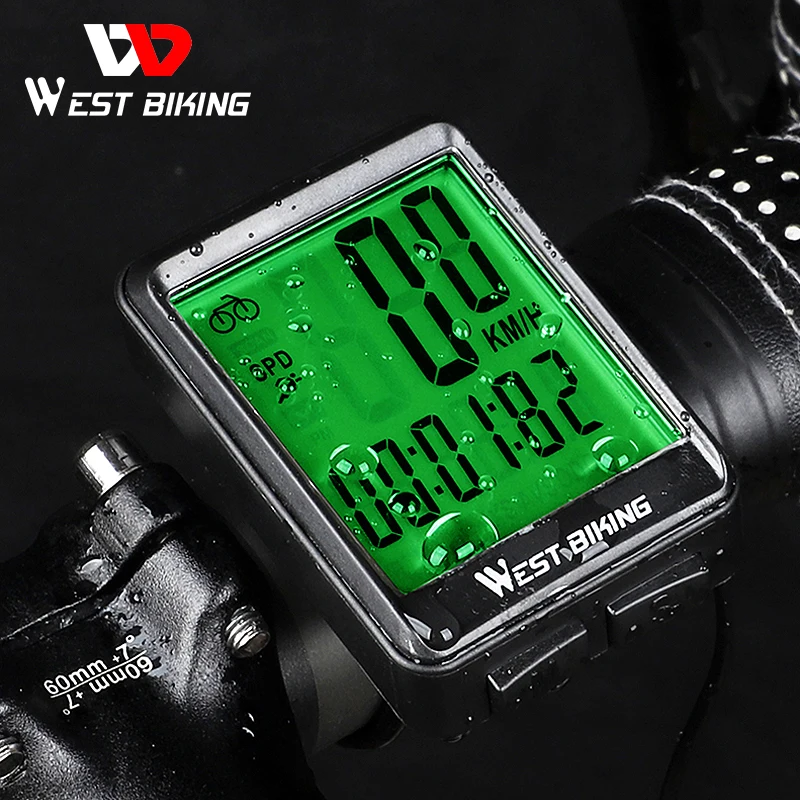 WEST BIKING Bike Computer Wireless and Wired Cycling Odometer Stopwatch LED Measurable Speedometer Rainproof Bicycle Computer
WEST BIKING Bike Computer Wireless and Wired Cycling Odometer Stopwatch LED Measurable Speedometer Rainproof Bicycle Computer