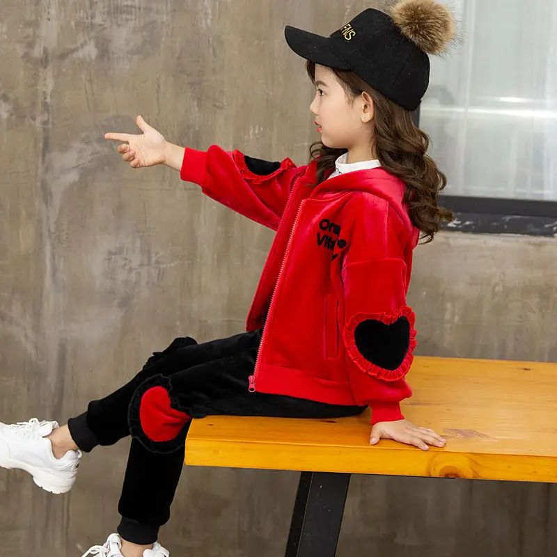 2019 Girl Kids Soft Velvet Clothing Set Cute Lace Love Hooded Jacket+long Pant,girls Baby Fashion Casual Suits Children Wear
2019 Girl Kids Soft Velvet Clothing Set Cute Lace Love Hooded Jacket+long Pant,girls Baby Fashion Casual Suits Children Wear