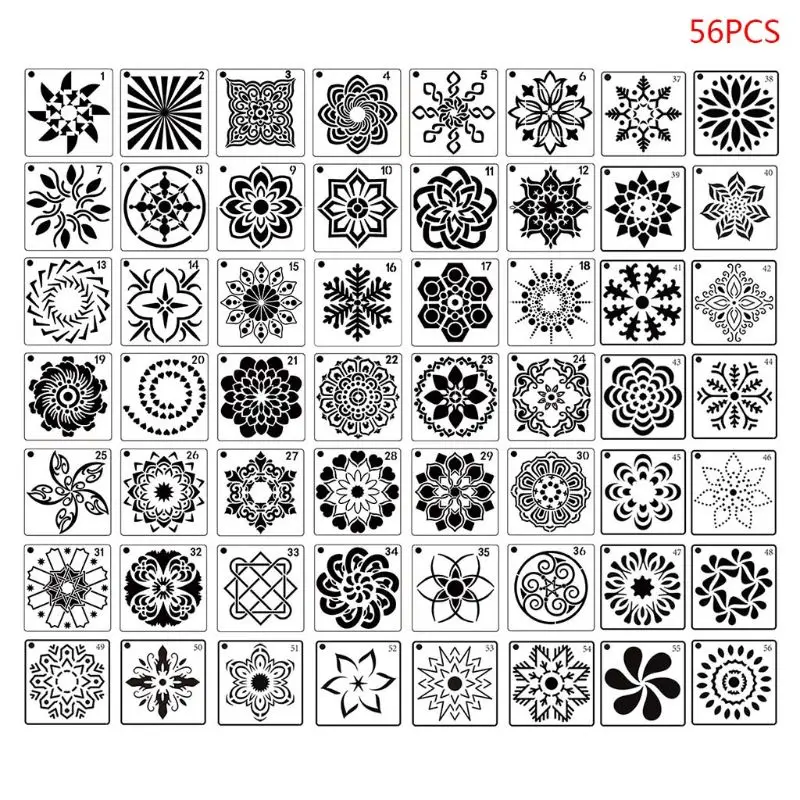 1Set Mandala Stencils DIY Drawing Template Wall Painting for Tiles Rock Scrapbooking Decor 
1Set Mandala Stencils DIY Drawing Template Wall Painting for Tiles Rock Scrapbooking Decor