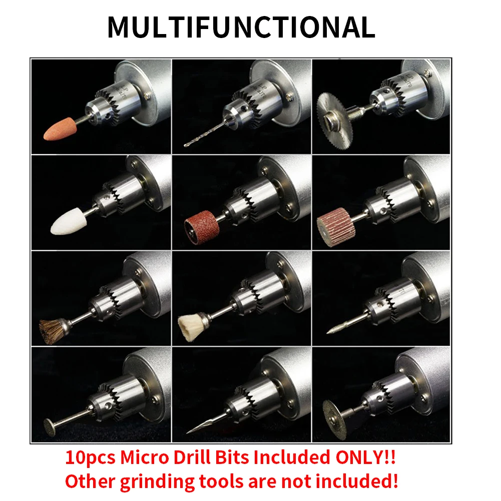 Mini Electric Drill Adjustable Micro Hand Drill 12V Power Supply Control 10pcs Micro Drill Bits Portable Handheld Drill US Plug
Mini Electric Drill Adjustable Micro Hand Drill 12V Power Supply Control 10pcs Micro Drill Bits Portable Handheld Drill US Plug