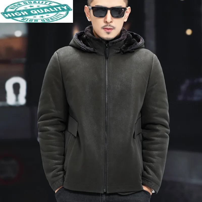 Sheepskine Natural Fur Coats Men Hooded Leather Jacket Winter Warm Men's Sheep Shearing Outwear Veste Homme Gmm354
Sheepskine Natural Fur Coats Men Hooded Leather Jacket Winter Warm Men's Sheep Shearing Outwear Veste Homme Gmm354