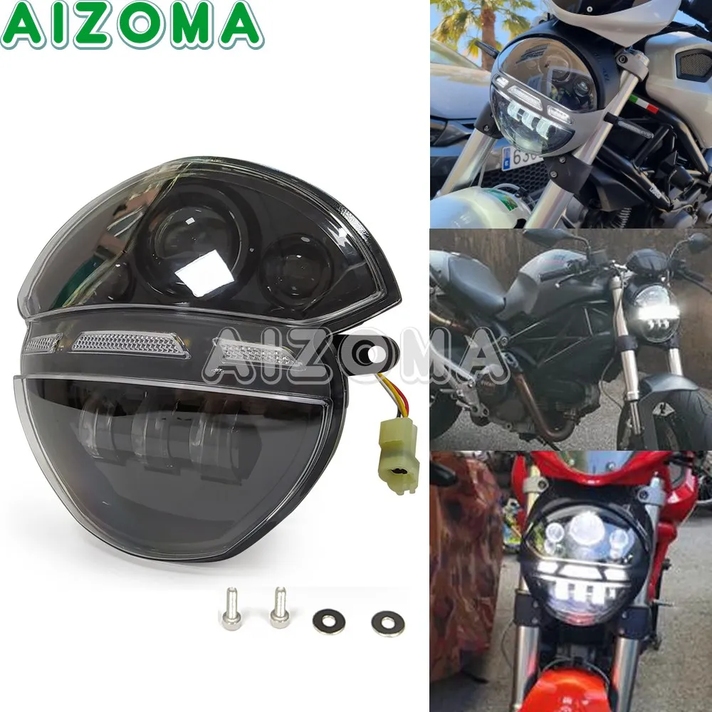 LED Headlight Front Head Lamp Assembly Kits Motorcycle DRL Hi/LO Beam Headlamp For Ducati Monster 695 696 795 796 1100 1100S/EVO
LED Headlight Front Head Lamp Assembly Kits Motorcycle DRL Hi/LO Beam Headlamp For Ducati Monster 695 696 795 796 1100 1100S/EVO