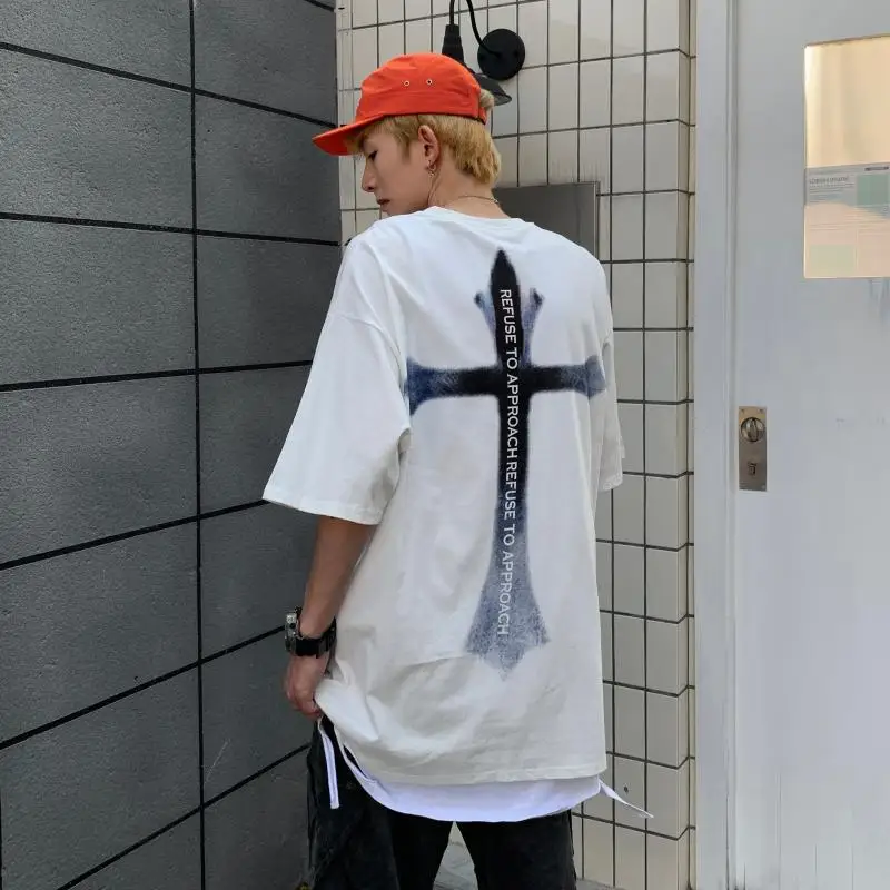 2021 Trendy Hip Hop Dark Style Gothic Cross Printed Leisure Fationable Short-Sleeved T-shirt Men's High Street Top
2021 Trendy Hip Hop Dark Style Gothic Cross Printed Leisure Fationable Short-Sleeved T-shirt Men's High Street Top
