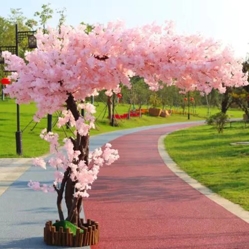 

Искусственное вишневое дерево, имитация посадки, цветочные украшения, искусственное персиковое дерево, украшение для дома