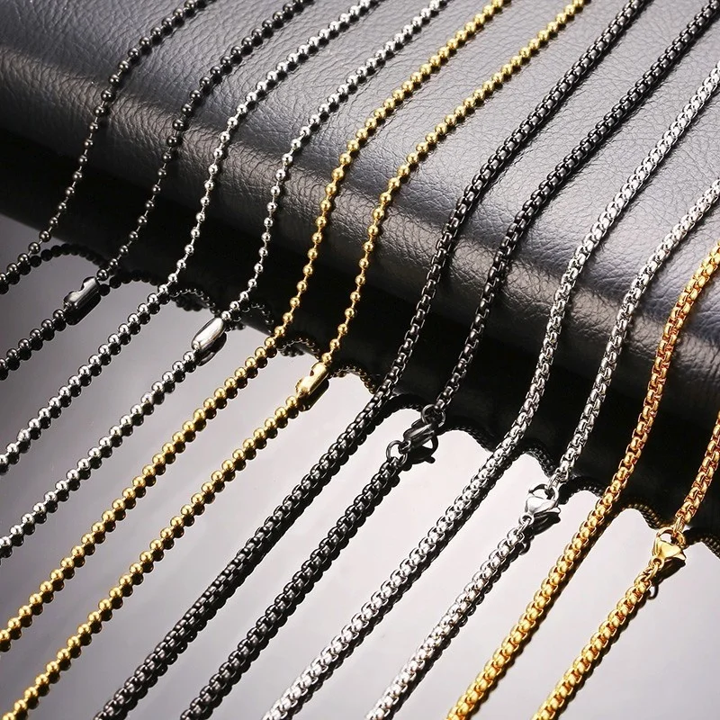 Vnox 24" Men's Stainless Steel Basic Chains Round Box Bead Ball Link Chain Necklace in Black Gold Color Unisex Men Jewels
Vnox 24" Men's Stainless Steel Basic Chains Round Box Bead Ball Link Chain Necklace in Black Gold Color Unisex Men Jewels