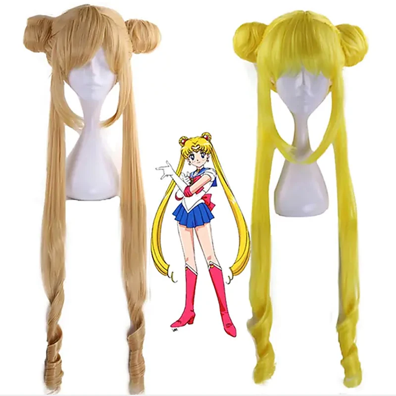 HAIRJOY Tsukino Usagi Long Curly Blonde Double Ponytail Synthetic Cosplay Wig for Girls Costume Party 2 Colors Available
HAIRJOY Tsukino Usagi Long Curly Blonde Double Ponytail Synthetic Cosplay Wig for Girls Costume Party 2 Colors Available
