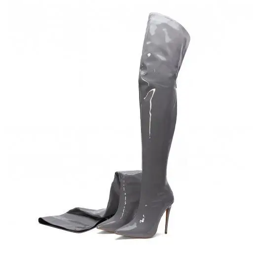 Новинка весна-лето 2021, пикантные сапоги на шпильке с острым носком, лакированные кожаные сапоги выше колена, Стрейчевые красные, фиолетовые, синие, большие размеры 43, 45
Новинка весна-лето 2021, пикантные сапоги на шпильке с острым носком, лакированные кожаные сапоги выше колена, Стрейчевые красные, фиолетовые, синие, большие размеры 43, 45