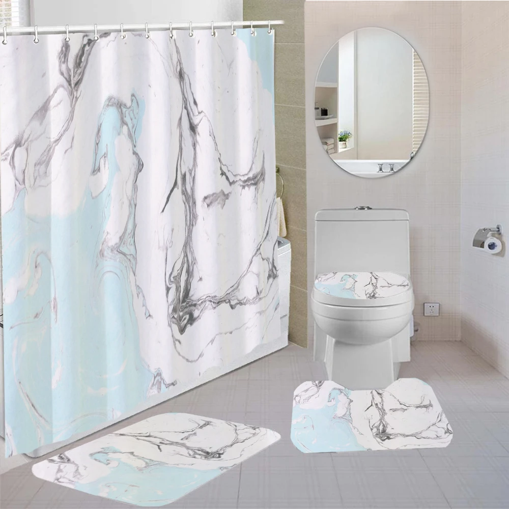 4 Pieces Bathroom Curtain Stone Pattern Design Waterproof Fabric Shower Curtain Set Toilet Mat For Bathroom Bath Floor Mat
4 Pieces Bathroom Curtain Stone Pattern Design Waterproof Fabric Shower Curtain Set Toilet Mat For Bathroom Bath Floor Mat
