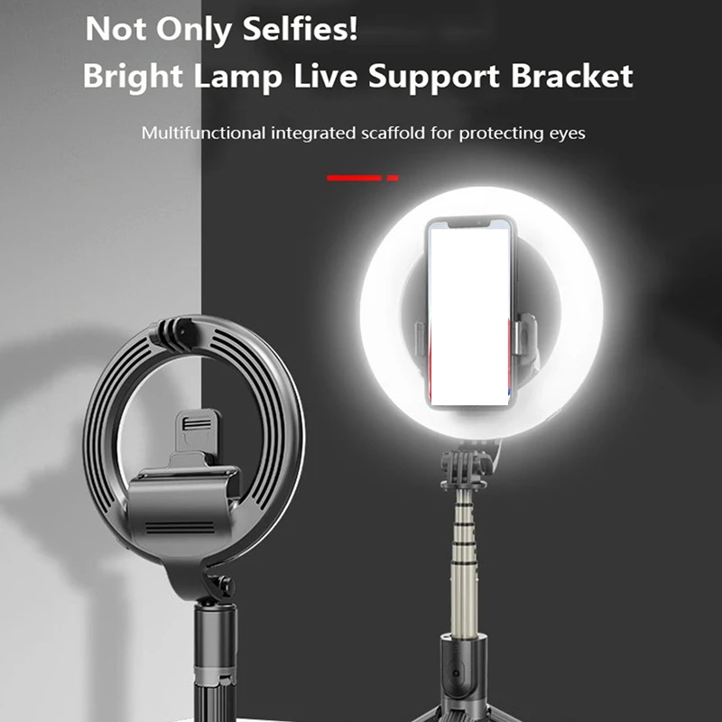 Wireless Bluetooth Selfie Stick Handheld Foldable Extendable Remote Shutter Tripod with LED Ring Photography Light
Wireless Bluetooth Selfie Stick Handheld Foldable Extendable Remote Shutter Tripod with LED Ring Photography Light