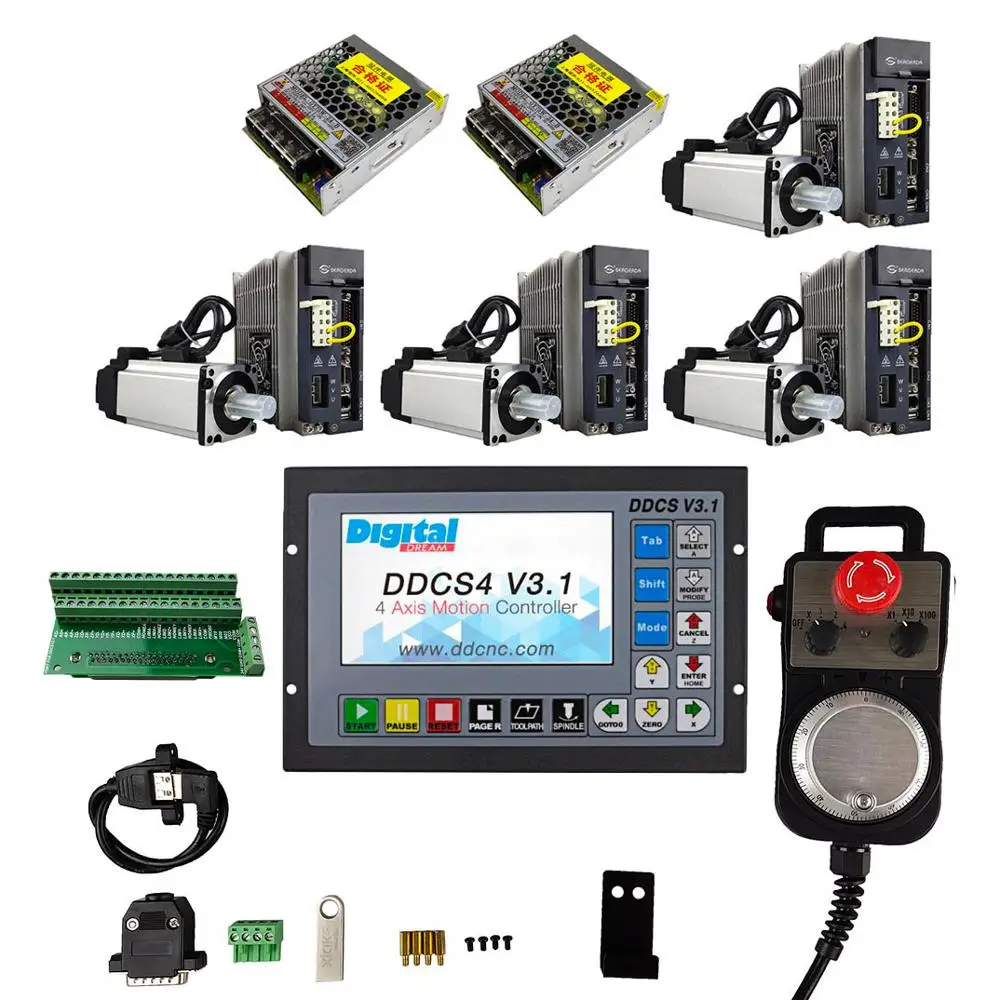 Ddcsv3.1 motion система управления 4-осевая CNC kit 750 Вт серво-двигатель в комплекте Z оси, с тормозом, с аварийной остановки электронный маховик
Ddcsv3.1 motion система управления 4-осевая CNC kit 750 Вт серво-двигатель в комплекте Z оси, с тормозом, с аварийной остановки электронный маховик