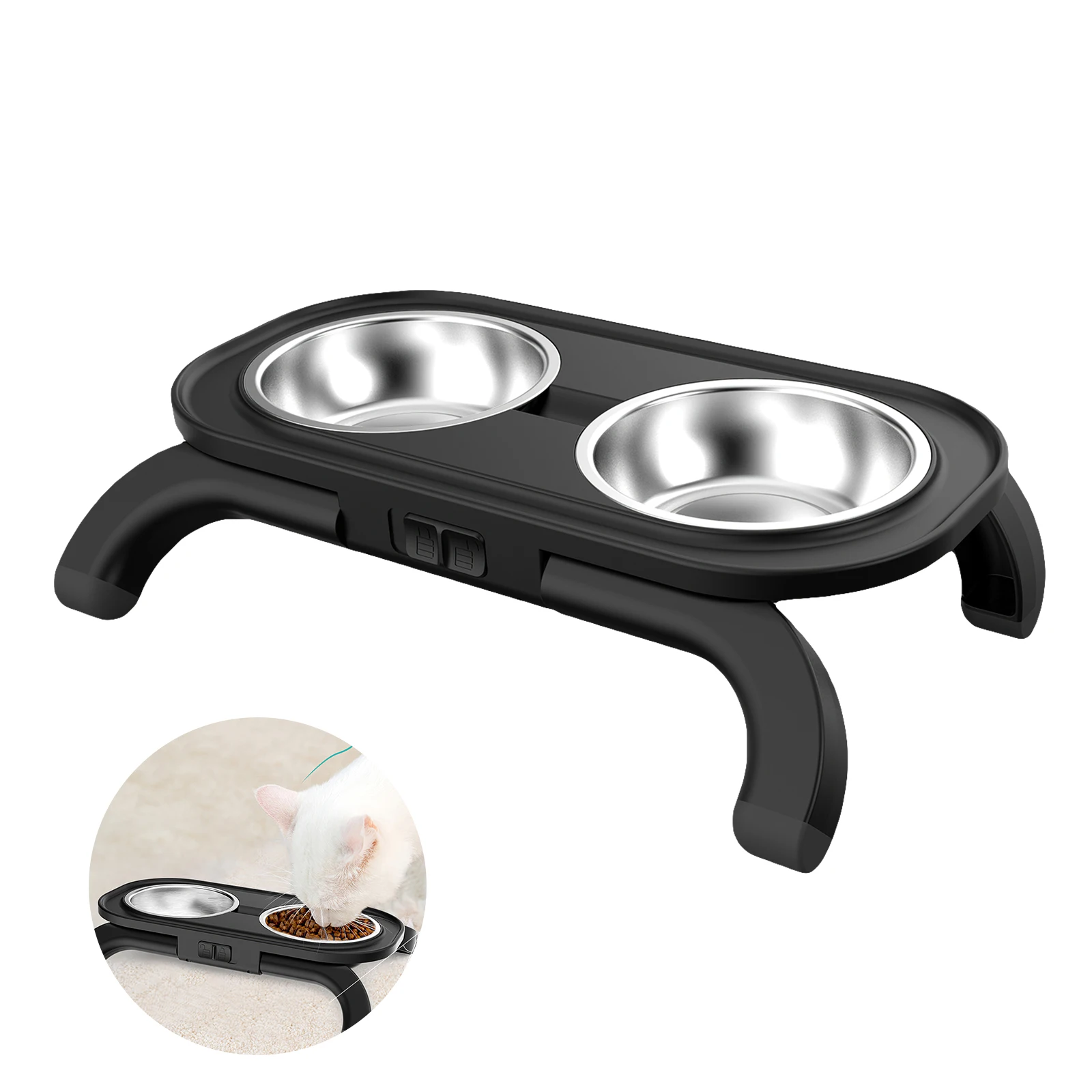 Pet Bowl Adjustable Angle Folding Cat Bowl Non-slip Cat Bowl Dog Bowl Cat Stainless Steel Double Bowl for Pet Feeding
Pet Bowl Adjustable Angle Folding Cat Bowl Non-slip Cat Bowl Dog Bowl Cat Stainless Steel Double Bowl for Pet Feeding