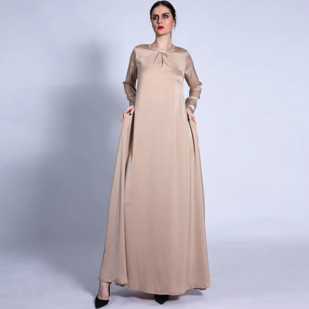 Modest Satin Abaya Dubai Turkey Islam Arabic Muslim Long Dress For Women Kaftan Morocco Vestido Robe Longue Femme Musulmane
Modest Satin Abaya Dubai Turkey Islam Arabic Muslim Long Dress For Women Kaftan Morocco Vestido Robe Longue Femme Musulmane