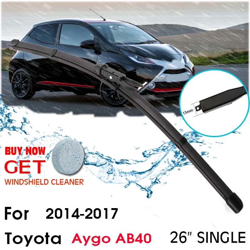 Car Blade Front Window Windshield Rubber Silicon Refill Wiper For Toyota Aygo AB40 2014-2017 LHD / RHD 26"Single Car Accessories
Car Blade Front Window Windshield Rubber Silicon Refill Wiper For Toyota Aygo AB40 2014-2017 LHD / RHD 26"Single Car Accessories