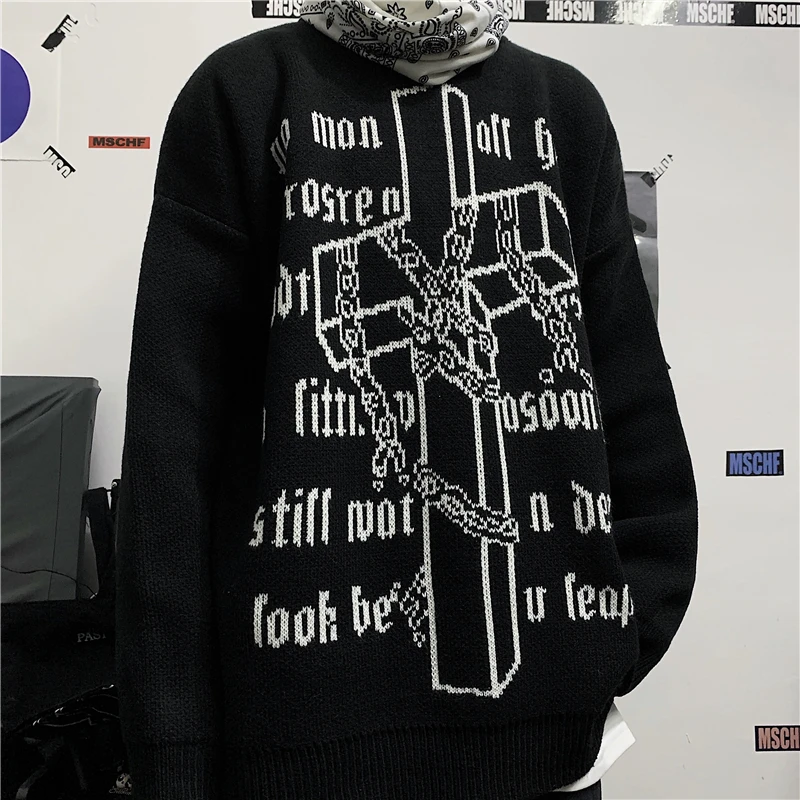 2020 Woman Man Autumn Vintage Sweater Harajuku Prrint Knitted Pullover Sweaters Casual Losse Thicken Streetwear Jumper Femme
2020 Woman Man Autumn Vintage Sweater Harajuku Prrint Knitted Pullover Sweaters Casual Losse Thicken Streetwear Jumper Femme