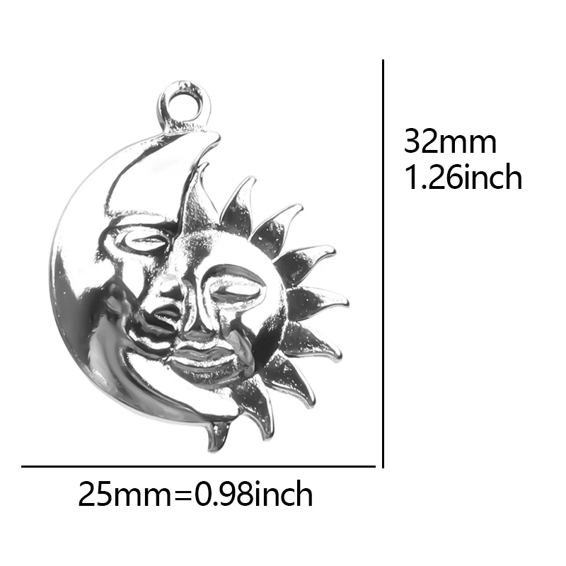 Pentagram Pendant Sun Jewelry Making Stainless Steel Charms For Necklace Bracelets Accessories DIY Heart Love 5pcs Silver Color
Pentagram Pendant Sun Jewelry Making Stainless Steel Charms For Necklace Bracelets Accessories DIY Heart Love 5pcs Silver Color