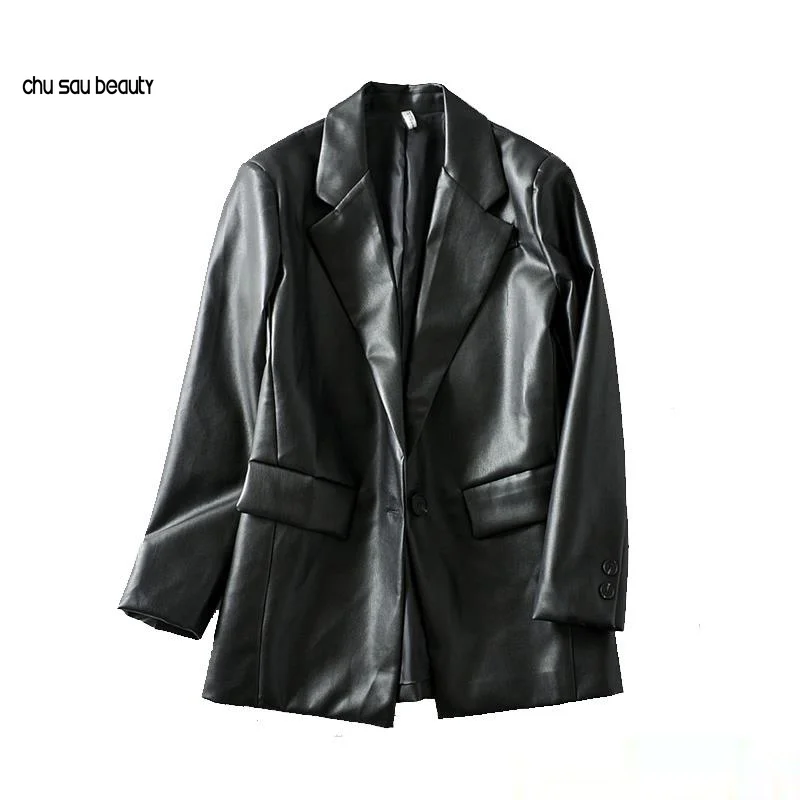 Loose PU Faux Leather Blazers Women Leather Jacket Coat Brand New Women's Jackets Outerwear Ladies Coats Female Leather Suit
Loose PU Faux Leather Blazers Women Leather Jacket Coat Brand New Women's Jackets Outerwear Ladies Coats Female Leather Suit