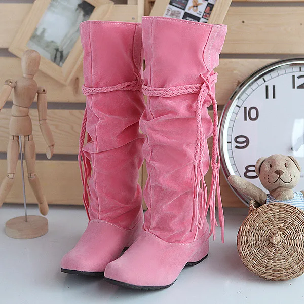Plus Size Women's Boots 40-43 Size Extra Large Size Rope Braided Frosted Inner Increase Tassel High Boots Fashion Female Winter
Plus Size Women's Boots 40-43 Size Extra Large Size Rope Braided Frosted Inner Increase Tassel High Boots Fashion Female Winter