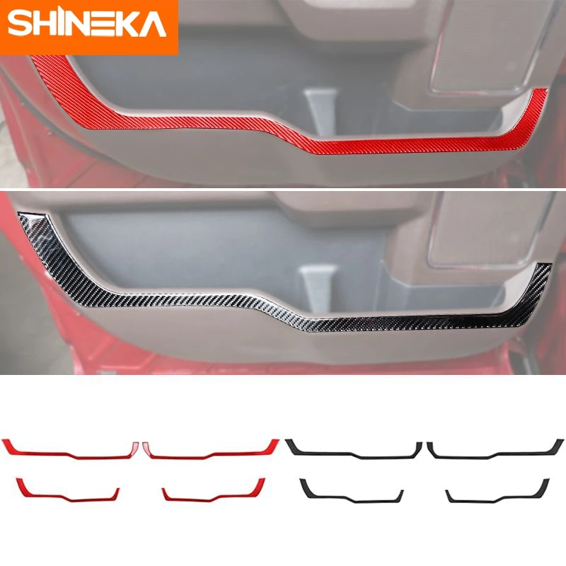 SHINEKA Real Carbon Fiber Car Front Rear Door Storage Box Decoration Trim Strip Stickers For Ford F150 2015+ Interior Mouldings
SHINEKA Real Carbon Fiber Car Front Rear Door Storage Box Decoration Trim Strip Stickers For Ford F150 2015+ Interior Mouldings