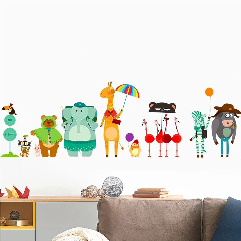 Cartoon Zoo Bus Station Wall Stickers for kids baby Children's rooms decoration Mural art Decals nursery animals stickers
Cartoon Zoo Bus Station Wall Stickers for kids baby Children's rooms decoration Mural art Decals nursery animals stickers