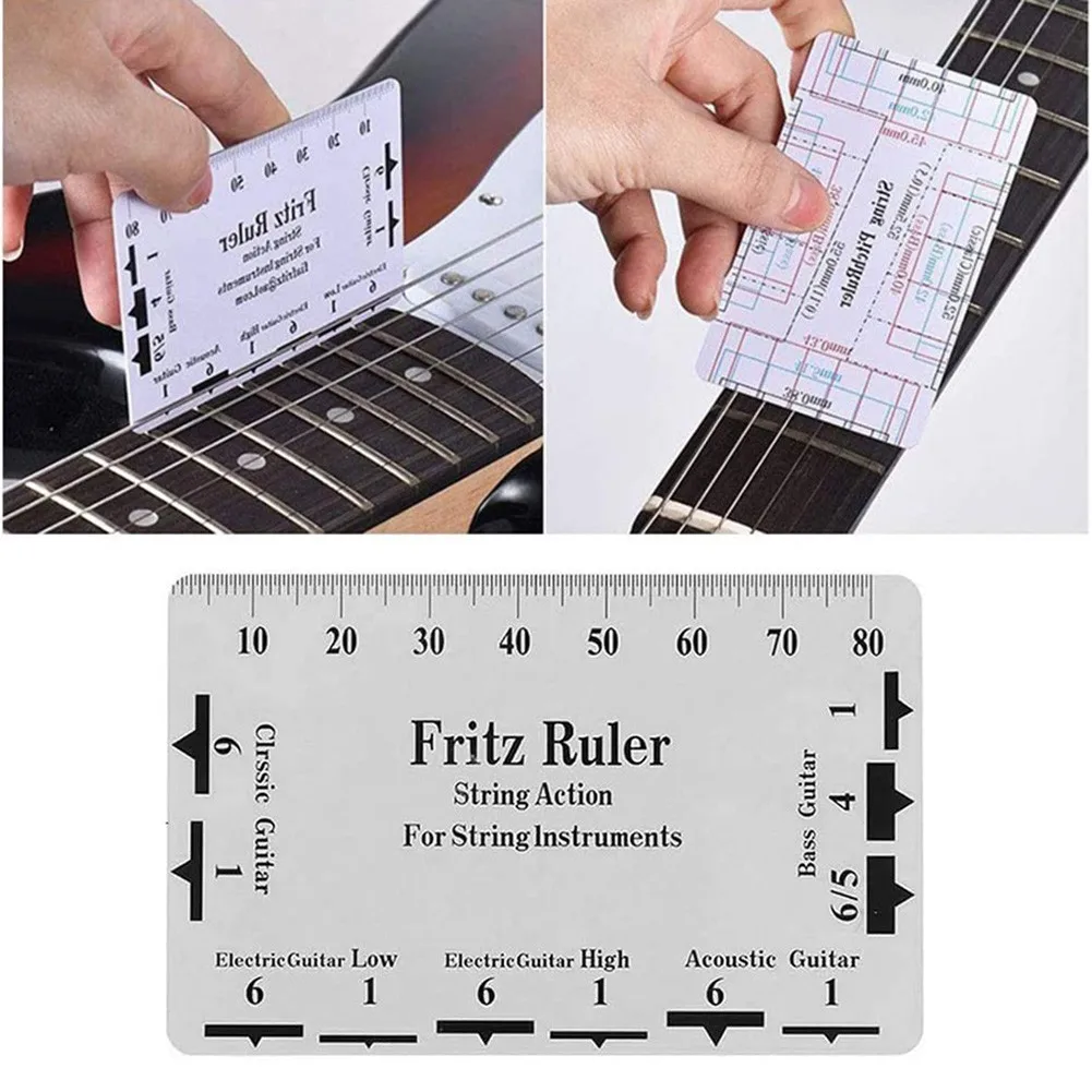Guitar String Action Gauge Ruler String Action Meter Ruler Measuring Tool For Guitar Bass Plastic White Instrument Accessories
Guitar String Action Gauge Ruler String Action Meter Ruler Measuring Tool For Guitar Bass Plastic White Instrument Accessories