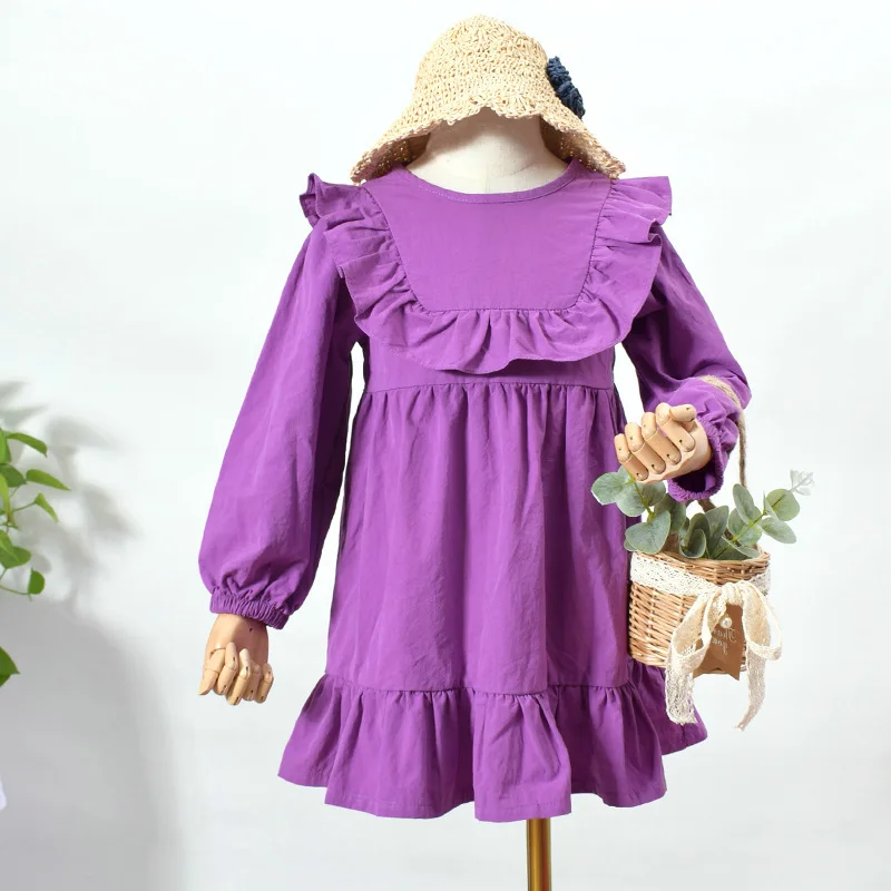 Girls' Long-Sleeve Ruffle Dress Autumn New Style Children's Casual Loose Pastoral Style Pleated Princess Dresses WTA30
Girls' Long-Sleeve Ruffle Dress Autumn New Style Children's Casual Loose Pastoral Style Pleated Princess Dresses WTA30