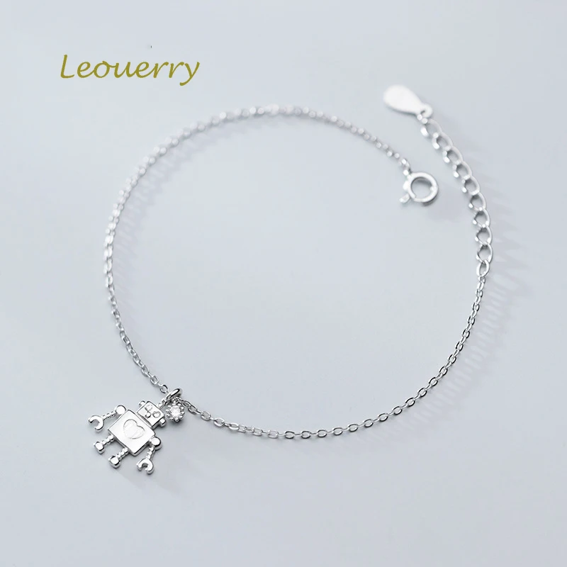 Leouerry 925 Sterling Silver Technology Style Robot Zircon Bracelet Delicate Women Girls Cute Chain Bracelet Charm Jewelry
Leouerry 925 Sterling Silver Technology Style Robot Zircon Bracelet Delicate Women Girls Cute Chain Bracelet Charm Jewelry
