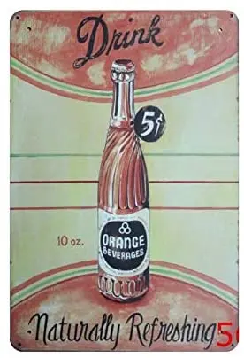 Orange Beverages Tin Sign Wall Retro Metal Bar Pub Poster Metal 12x8 Inches
Orange Beverages Tin Sign Wall Retro Metal Bar Pub Poster Metal 12x8 Inches