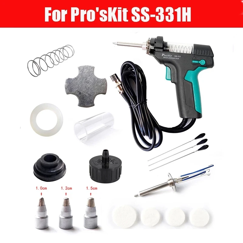 Pro'sKit SS-331 электрическая паяльная станция олова пистолет всасывающий насос 331H аксессуары для лечения иглоукалыванием Весна фильтр трубы наг...
Pro'sKit SS-331 электрическая паяльная станция олова пистолет всасывающий насос 331H аксессуары для лечения иглоукалыванием Весна фильтр трубы наг...