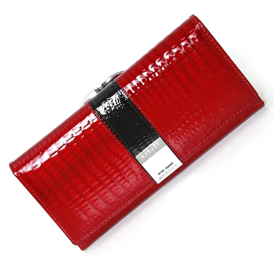 Женский Длинный кошелек из натуральной кожи роскошный брендовый бумажник