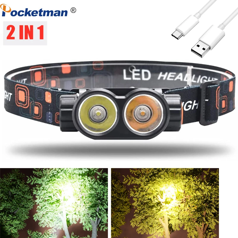Portable Bright LED USB Rechargeable Headlamp Magnetic Headlight White Yellow Light Head Lamp Camping Running Biking Fishing
Portable Bright LED USB Rechargeable Headlamp Magnetic Headlight White Yellow Light Head Lamp Camping Running Biking Fishing