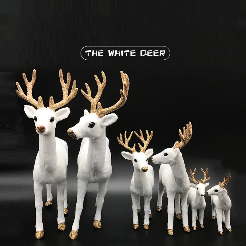 Christmas White Deer Reindeer Elk Plush Sika Deer Doll Toy Animal Model Xmas Home Tree Decor Ornament Gifts Home Furnishings
Christmas White Deer Reindeer Elk Plush Sika Deer Doll Toy Animal Model Xmas Home Tree Decor Ornament Gifts Home Furnishings