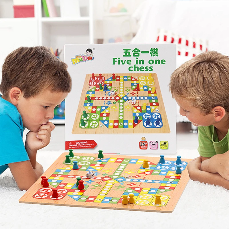 Children's Multifunctional Board Game Chess Wooden Flying Chess Checkers Gobang Chinese Chess Adult Parent-child Game
Children's Multifunctional Board Game Chess Wooden Flying Chess Checkers Gobang Chinese Chess Adult Parent-child Game