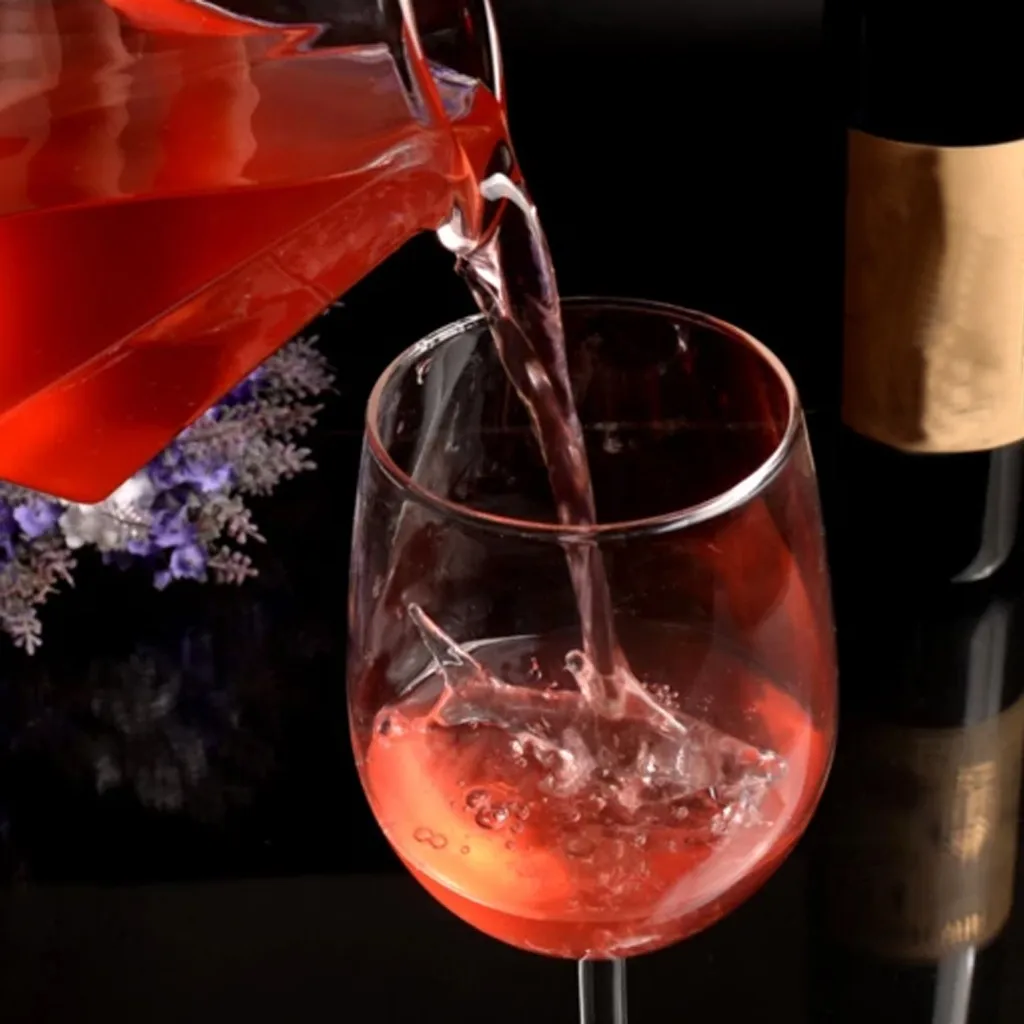 Стеклянный бокал в виде акулы для красного вина Европейский хрустальный на