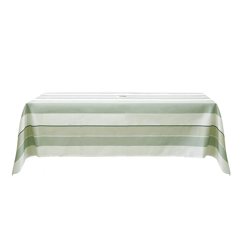 Outdoor Tablecloth With Umbrella Hole And Zipper Rectangle,Waterproof Stripe Table Cover For Patio Garden Tabletop Decor
Outdoor Tablecloth With Umbrella Hole And Zipper Rectangle,Waterproof Stripe Table Cover For Patio Garden Tabletop Decor