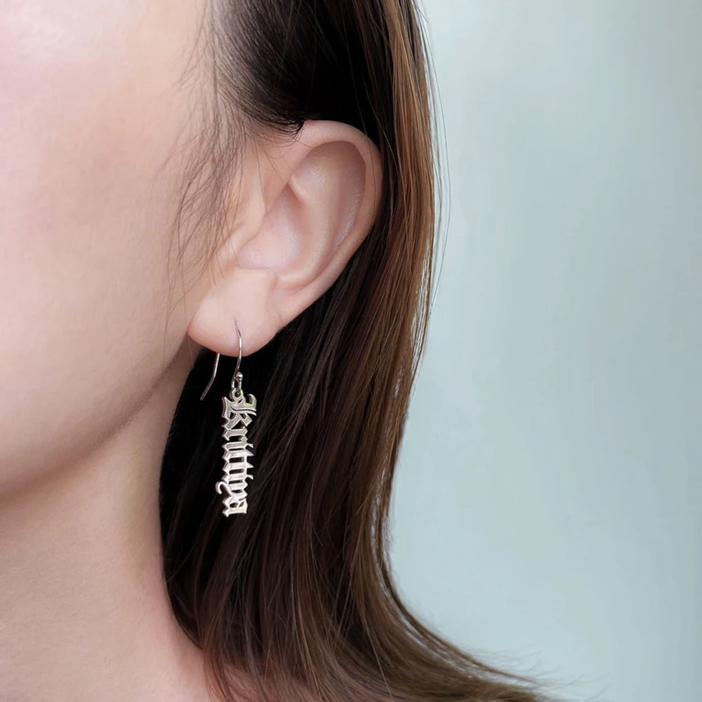 Customized Name Earring For Women Stainless Steel Personalized Women Gold Dangle Earrings Nameplate Jewelry Gift mujer aretes
Customized Name Earring For Women Stainless Steel Personalized Women Gold Dangle Earrings Nameplate Jewelry Gift mujer aretes
