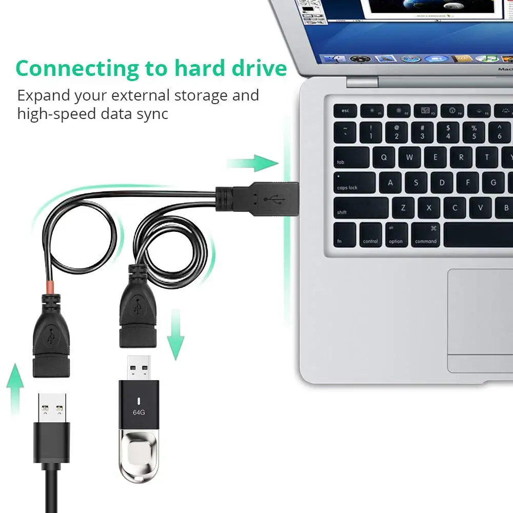 USB 2.0 A Male to 2 Dual USB Female Jack Splitter Cable Hub Charging Power Cord Adapter Cable Extension For Laptop PC Phone 
USB 2.0 A Male to 2 Dual USB Female Jack Splitter Cable Hub Charging Power Cord Adapter Cable Extension For Laptop PC Phone