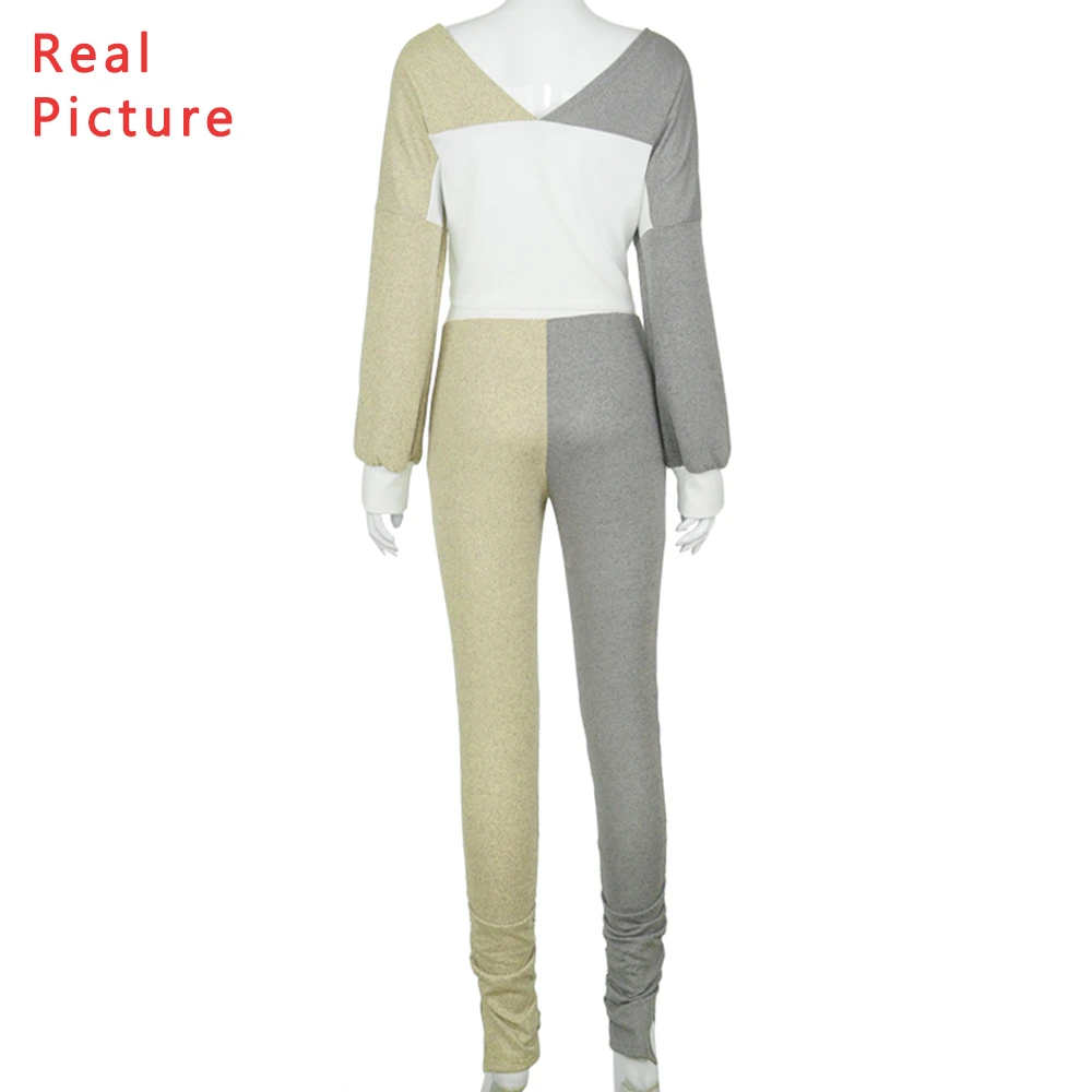 Stacked Sweatpants 2 Piece Sets Womens Outfits Patchwork Long Sleeve Top Off Shoulder Tracksuit Women Elastic Stacked Leggings
Stacked Sweatpants 2 Piece Sets Womens Outfits Patchwork Long Sleeve Top Off Shoulder Tracksuit Women Elastic Stacked Leggings