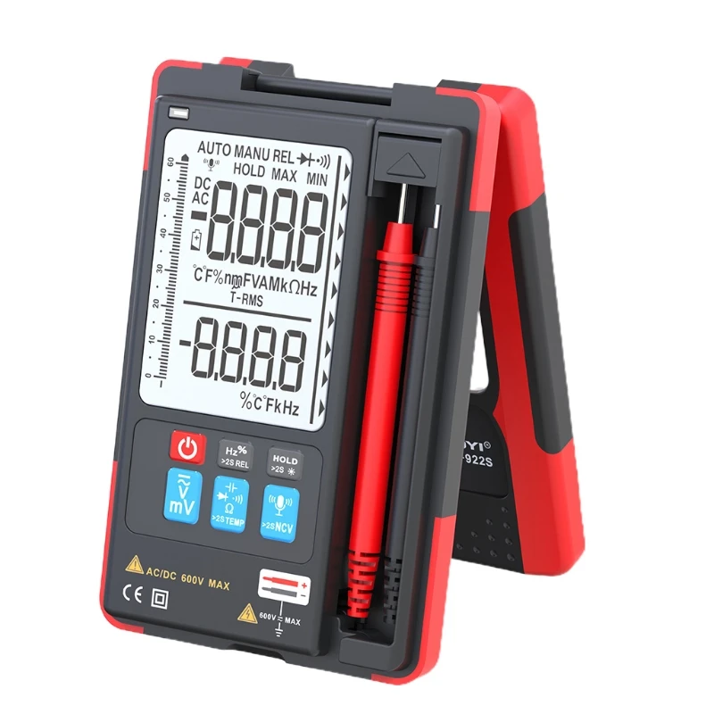 Multimeter Voltage Tester Auto-ranging Measures Current Voltage Capacitance Meter Voice Controlled 922s / 922 
Multimeter Voltage Tester Auto-ranging Measures Current Voltage Capacitance Meter Voice Controlled 922s / 922