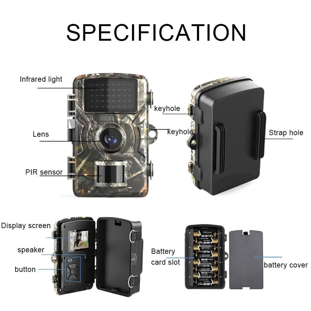 Trail Camera 12MP 1080P Game Hunting Cameras with Night Vision Waterproof 2 Inch LCD LEDs Night Vision
Trail Camera 12MP 1080P Game Hunting Cameras with Night Vision Waterproof 2 Inch LCD LEDs Night Vision