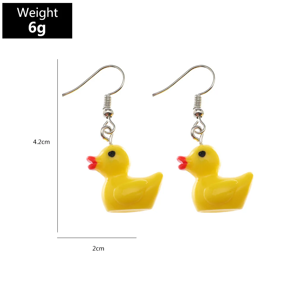 Cute Cartoon Duck Bear Drop Earrings Girls Fun Sweet Yellow Plastic Pet Animal Alloy Hook Earrings Jewelry For Womens 
Cute Cartoon Duck Bear Drop Earrings Girls Fun Sweet Yellow Plastic Pet Animal Alloy Hook Earrings Jewelry For Womens