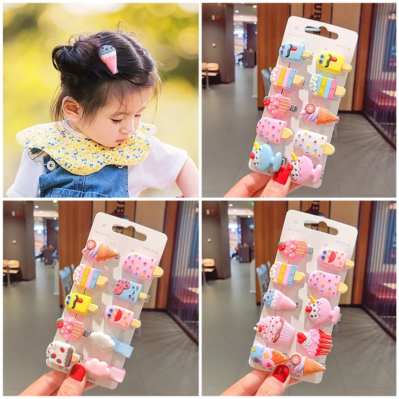 10PCS Kids Lovely Hairpins Girls Cute Cartoon Ice Cream Unicorn Hair Clips Headband Barrettes New Fashion Hair Accessories 3cm
10PCS Kids Lovely Hairpins Girls Cute Cartoon Ice Cream Unicorn Hair Clips Headband Barrettes New Fashion Hair Accessories 3cm