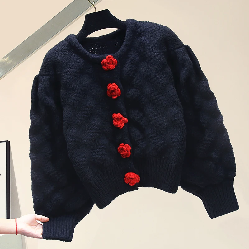 Black Sweater Women's 2021 New Spring Winter Korean Loose Short Knitted Coat Outwear Girls Students Knit Cardigan Sweaters Mujer
Black Sweater Women's 2021 New Spring Winter Korean Loose Short Knitted Coat Outwear Girls Students Knit Cardigan Sweaters Mujer