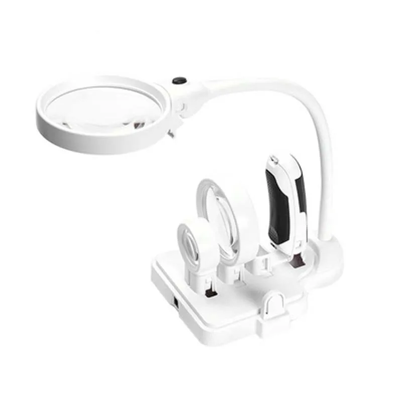 3 lens multi-function 2.5X 5X 16X Led table lamp reading and identification circuit board repair magnifying glass desk lamp
3 lens multi-function 2.5X 5X 16X Led table lamp reading and identification circuit board repair magnifying glass desk lamp