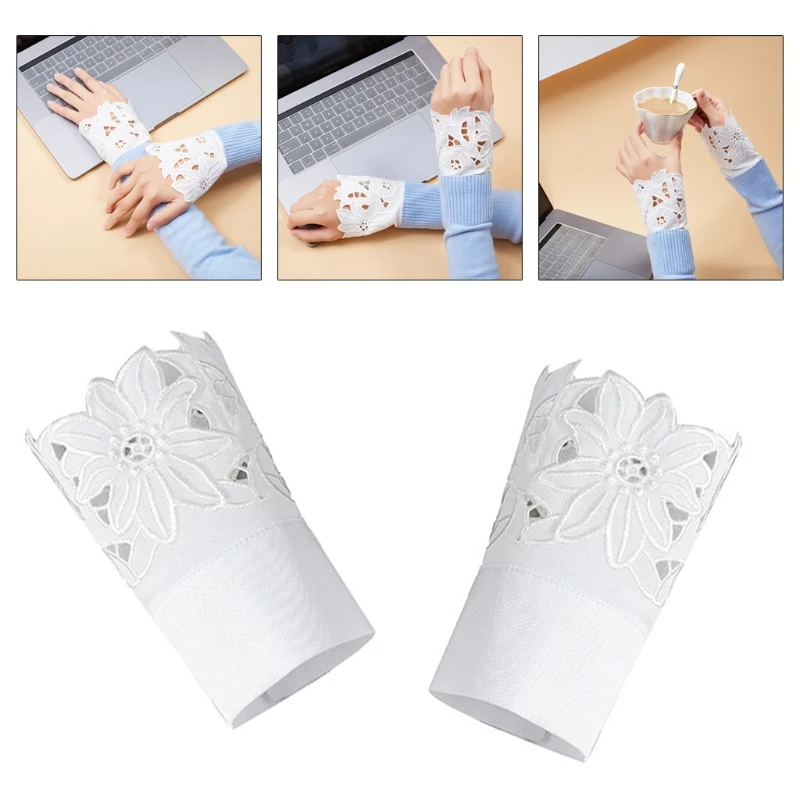 Women Sweet Embroidery Floral Lace Horn Cuffs Bracelet Sunshade Detachable Fake Sleeves Wristband Sweater Accessories
Women Sweet Embroidery Floral Lace Horn Cuffs Bracelet Sunshade Detachable Fake Sleeves Wristband Sweater Accessories