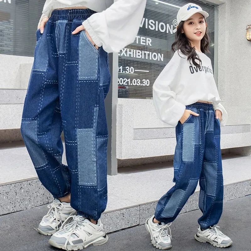 Spring Autumn Girls Jeans Letter Print Children's Blue Black Denim Kid Pants Casual Korean Teen Clothes for 4 6 8 10 12 14 Years
Spring Autumn Girls Jeans Letter Print Children's Blue Black Denim Kid Pants Casual Korean Teen Clothes for 4 6 8 10 12 14 Years