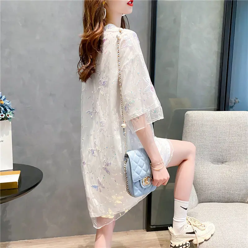 Summer New 2021 Oversized Fashion Women's T-shirt Casual Tees Lace Loose Short Sleeve Sexy Crop Tops Female Tshirts Streetwear
Summer New 2021 Oversized Fashion Women's T-shirt Casual Tees Lace Loose Short Sleeve Sexy Crop Tops Female Tshirts Streetwear