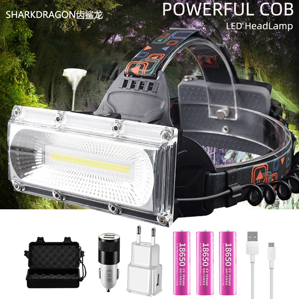 Super bright COB led headlights Floodlight working lamp USB Rechargeable Waterproof Headlamp 18650 Battery Fishing Lighting
Super bright COB led headlights Floodlight working lamp USB Rechargeable Waterproof Headlamp 18650 Battery Fishing Lighting